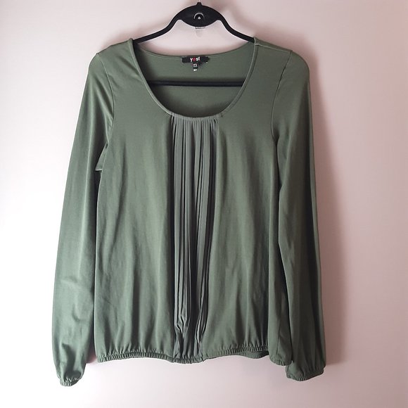 Yest European Brand - Green Long Sleeve Top Blouse T-shirt Size S/M - Picture 1 of 10